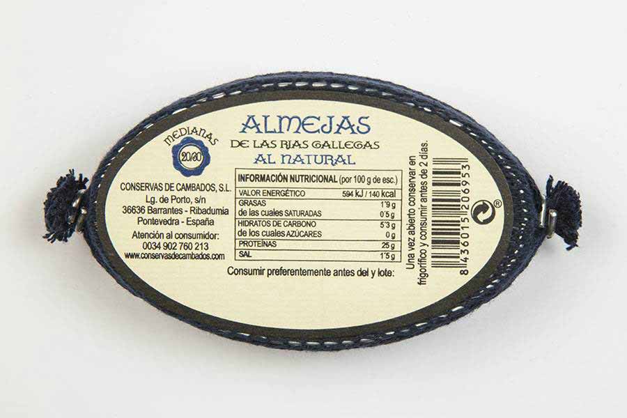 Conservas De Cambados - Clams 20/30 - 111 g
