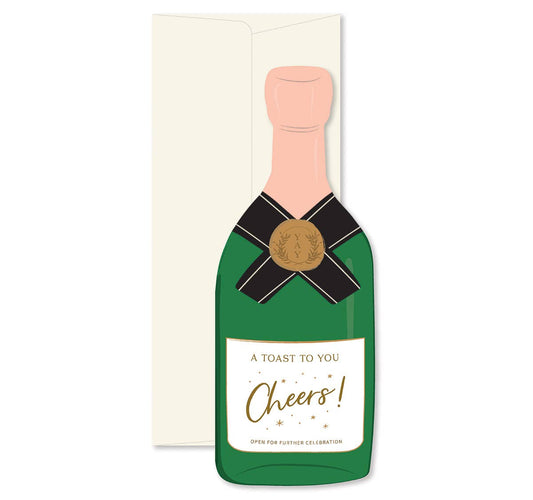 Ginger P. Designs - A Toast To You Champagne - Congratulations Greeting Card