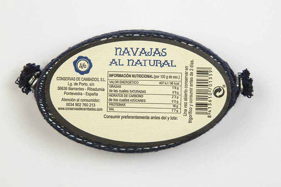 Conservas De Cambados - Razor Shells In Brine 4/6 - 111 g