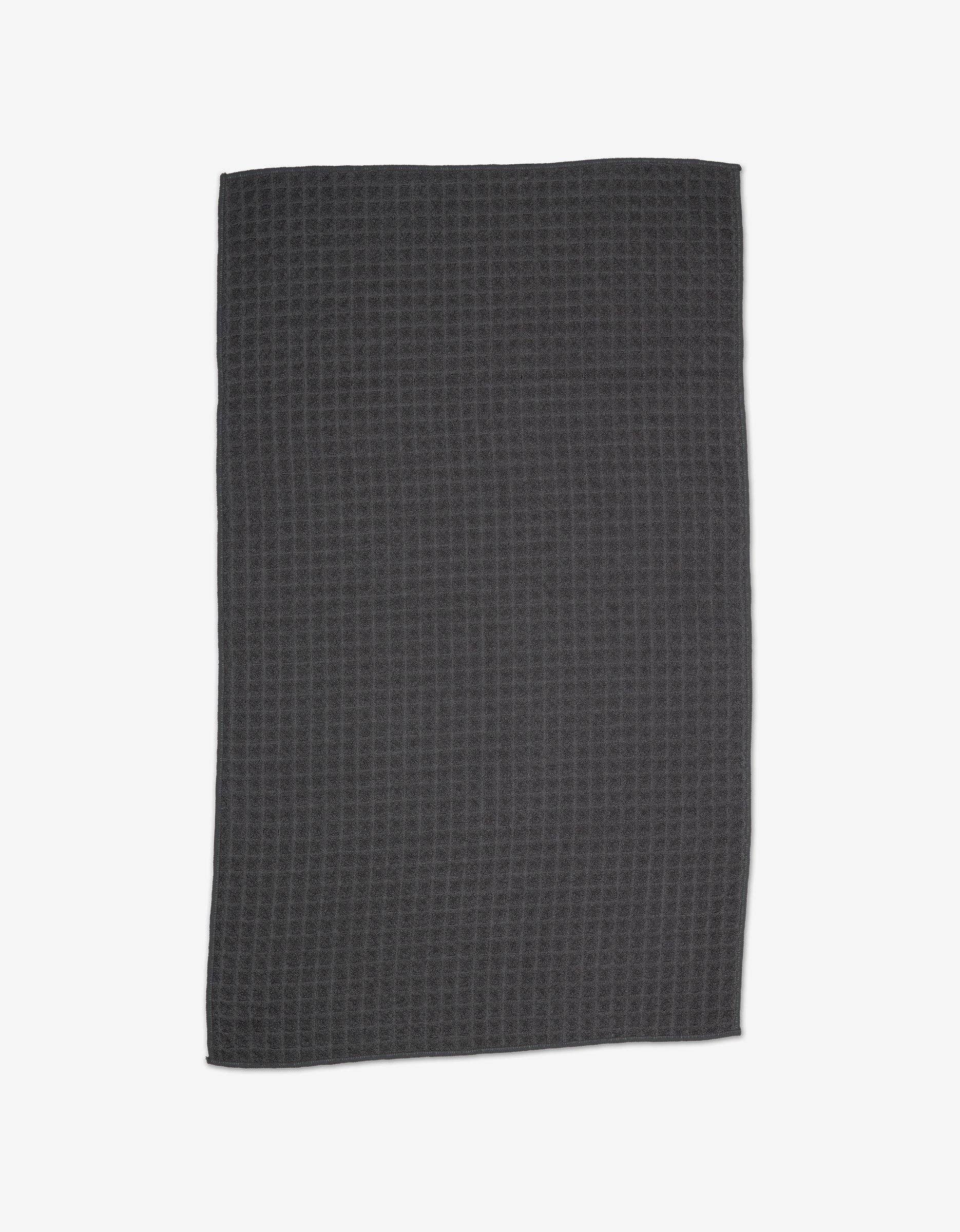 Geometry - Charcoal - Waffle Hand Towel