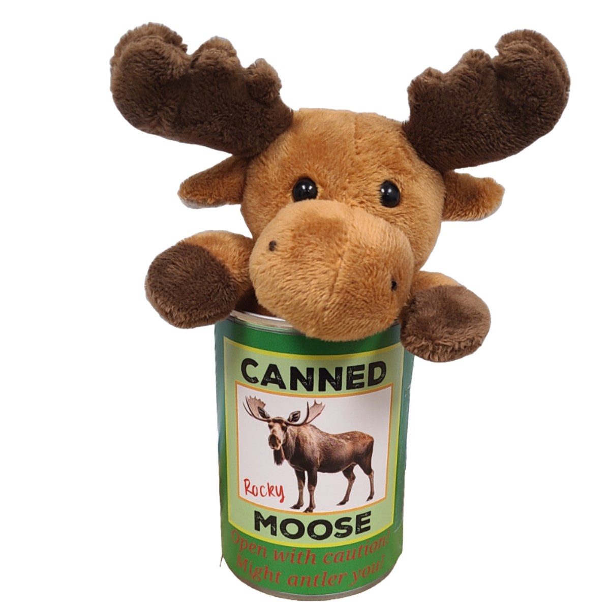 Canned Gifts - Rocky The Canned Moose - Stuffed Animal
