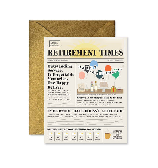 Ginger P. Designs - Retirement Times - Greeting Card