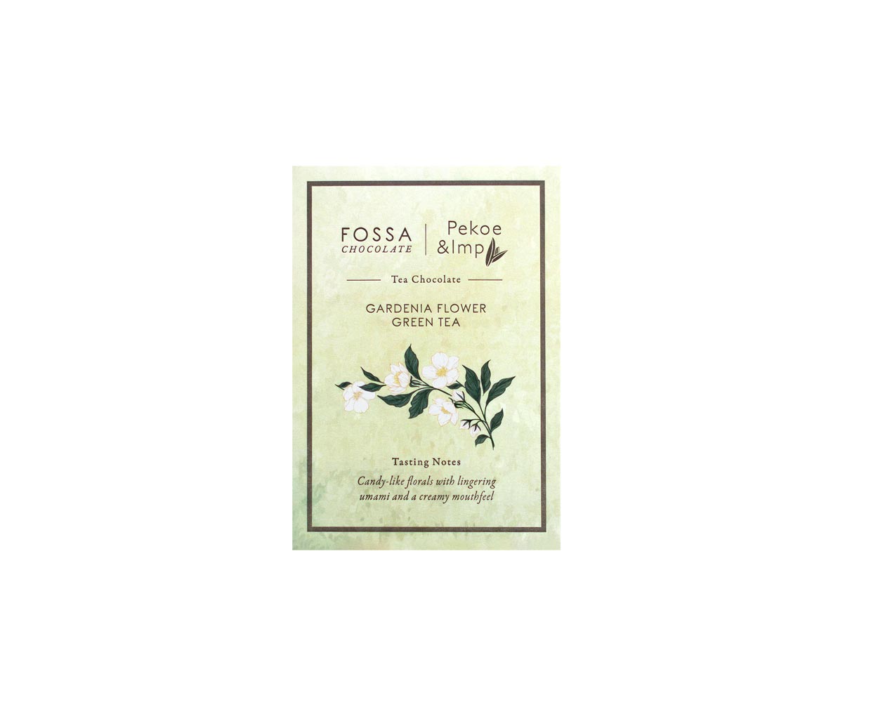 Fossa - Gardenia Flower Green Tea Chocolate - 50 g