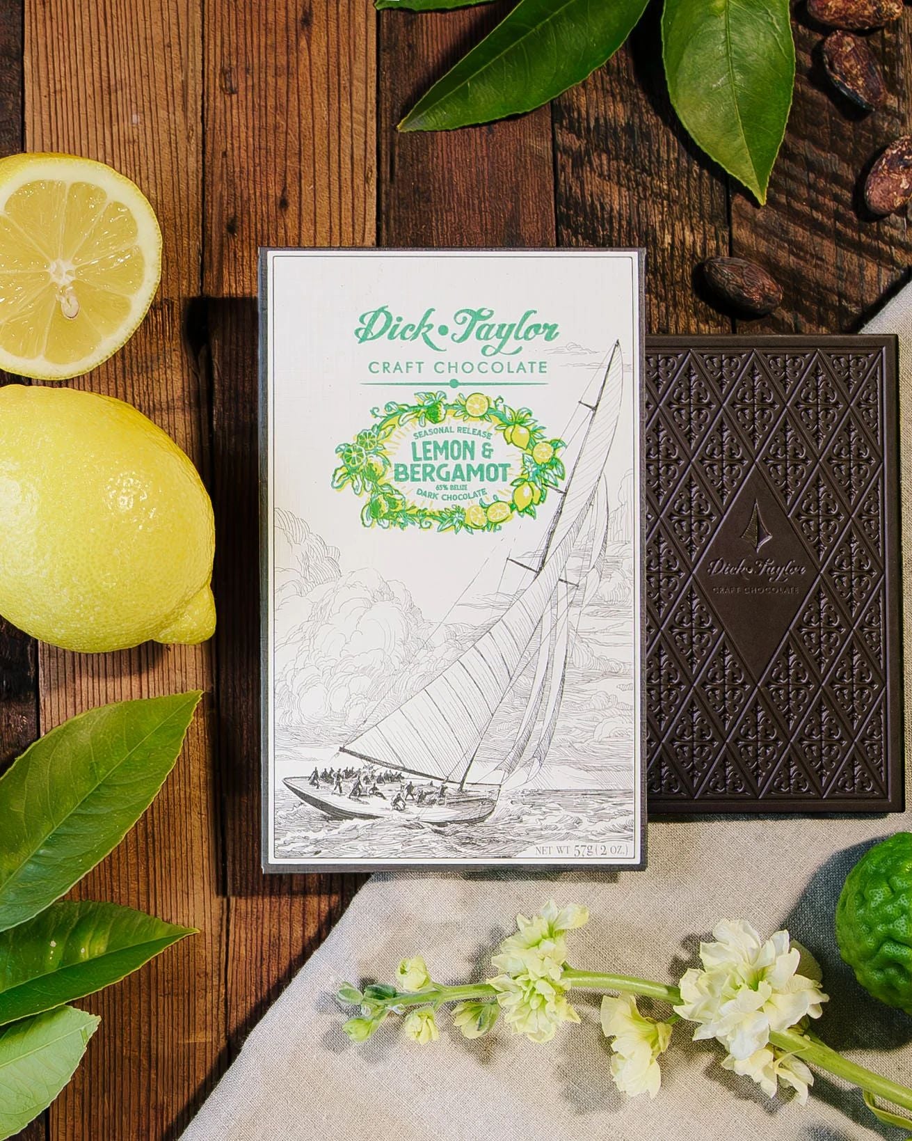 Dick Taylor - Lemon & Bergamot - 65% Dark Chocolate - 2 oz.