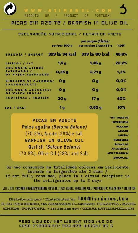 Ati Manel - Garfish In Olive Oil - 120 g
