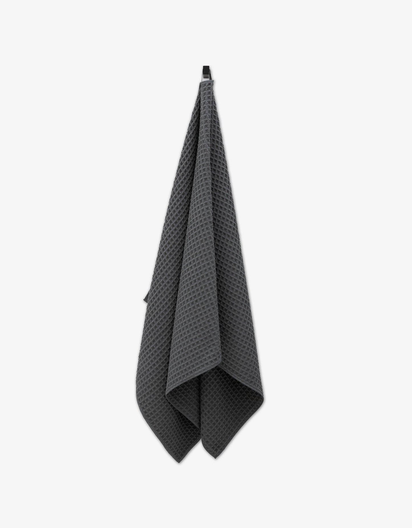Geometry - Charcoal - Waffle Bath Towel