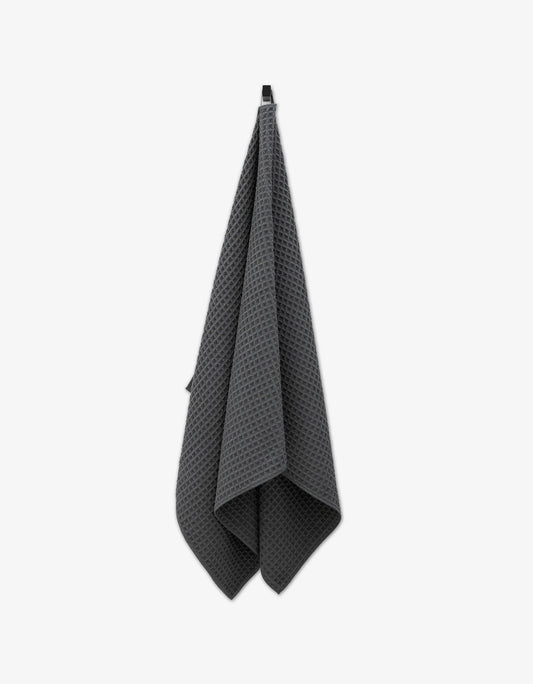 Geometry - Charcoal - Waffle Bath Towel