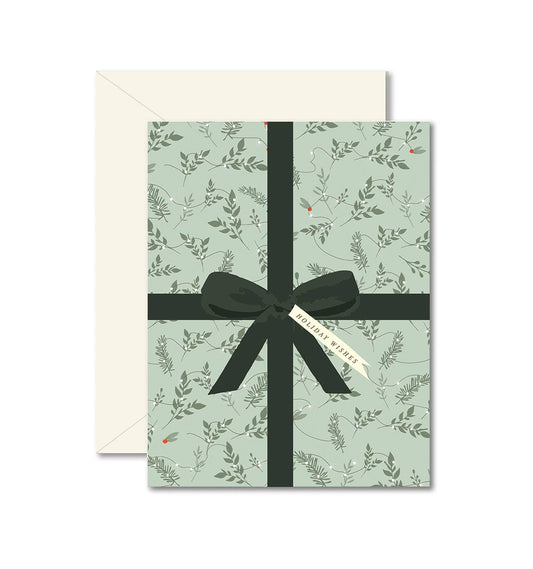 Ginger P. Designs - Holiday Mint Present Christmas Greeting Card