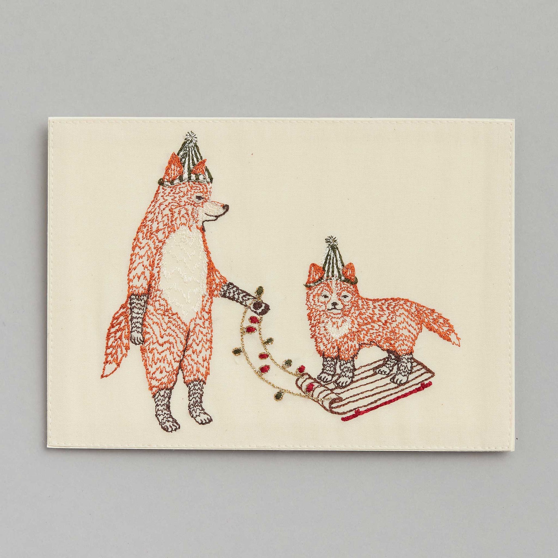 Coral & Tusk - Christmas Fox On Sled Card