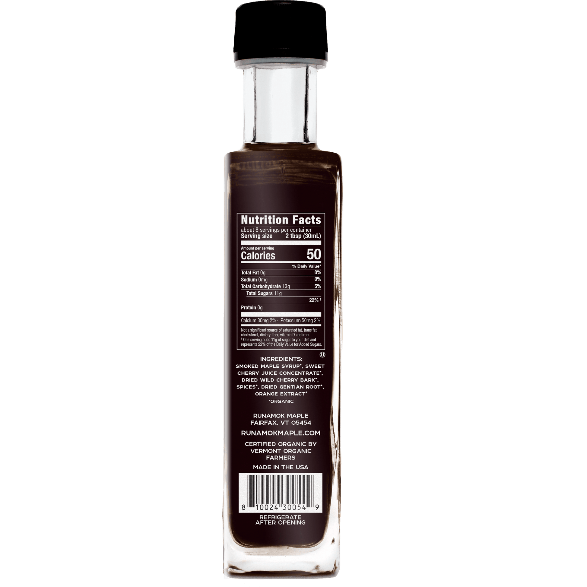 Runamok - Smoked Maple Old Fashioned Cocktail Mixer - 250 mL