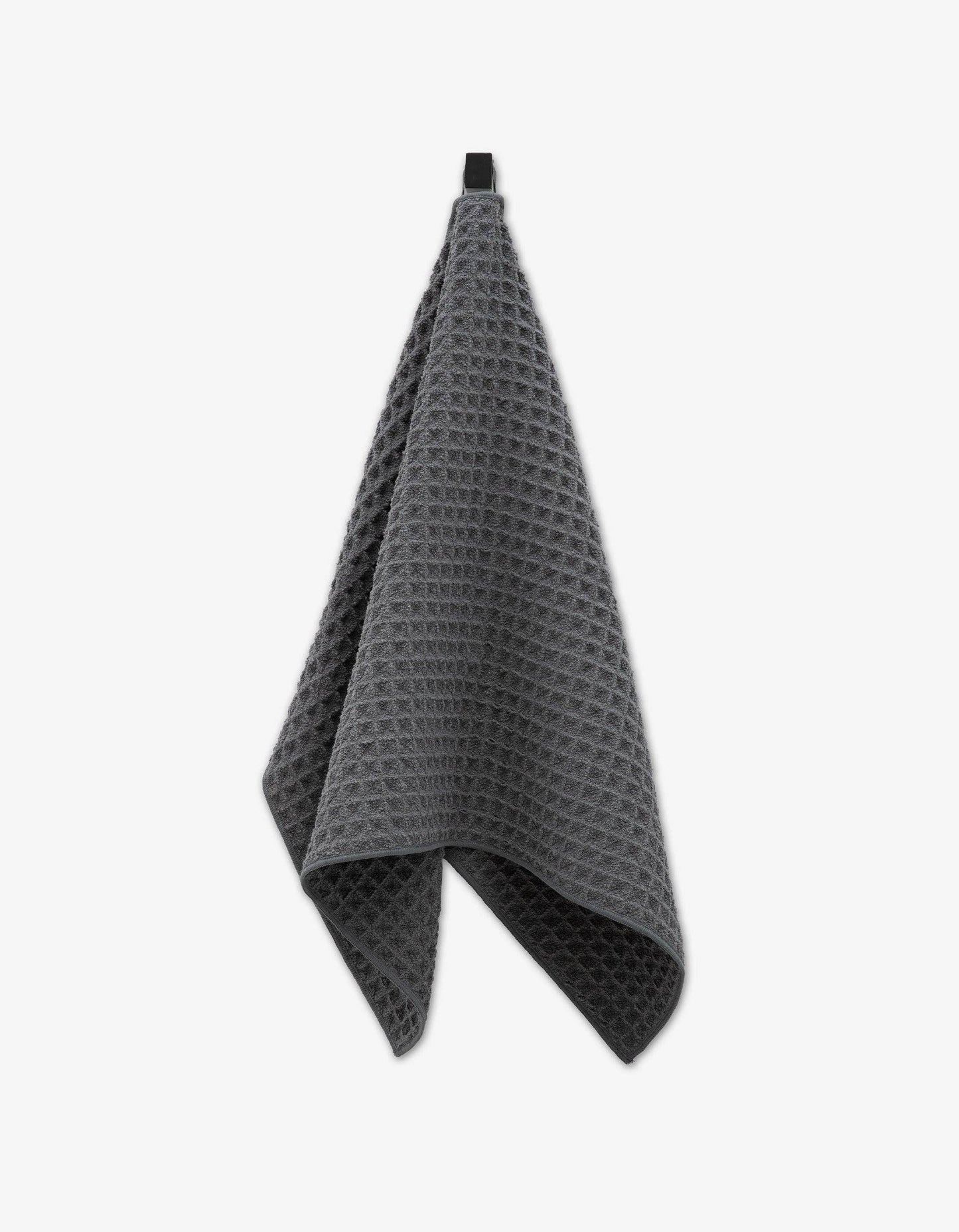 Geometry - Charcoal - Waffle Hand Towel
