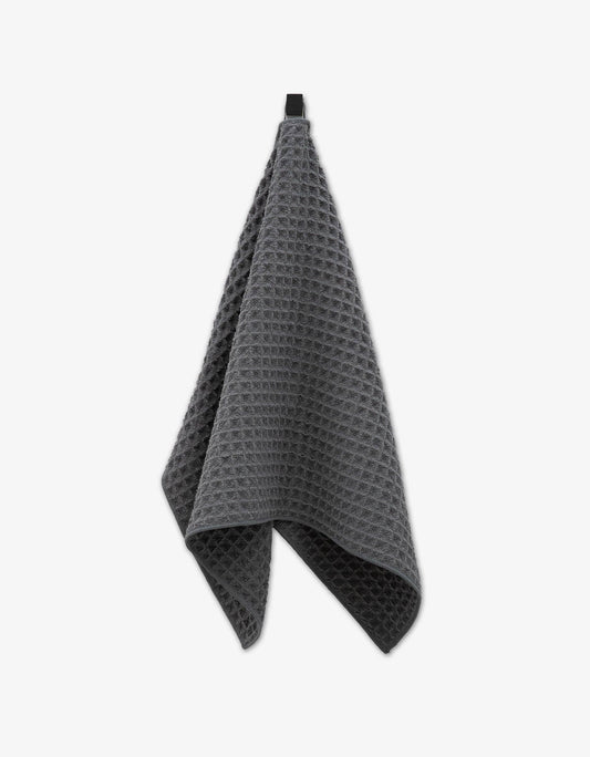 Geometry - Charcoal - Waffle Hand Towel