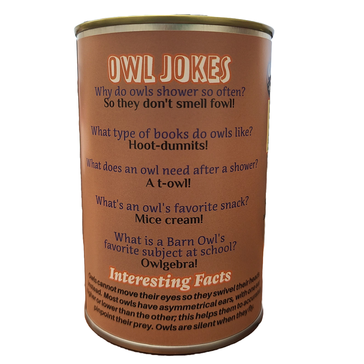 Canned Gifts - Hoot The Canned Owl - Stuffed Animal