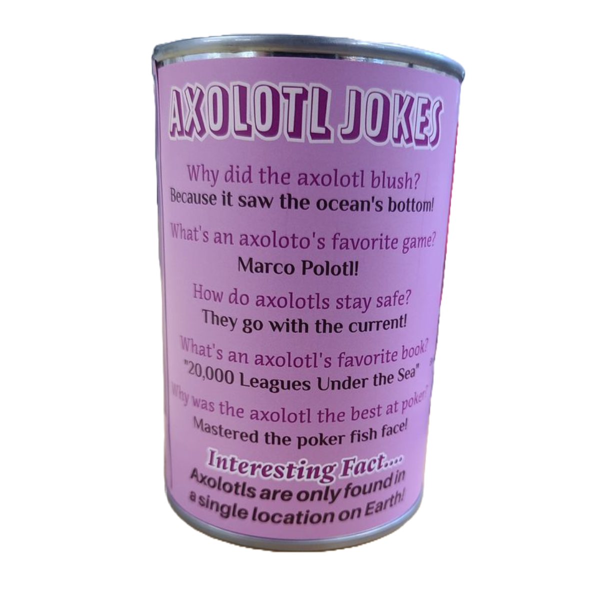Canned Gifts - Boba The Canned Pink Axolotl - Stuffed Animal