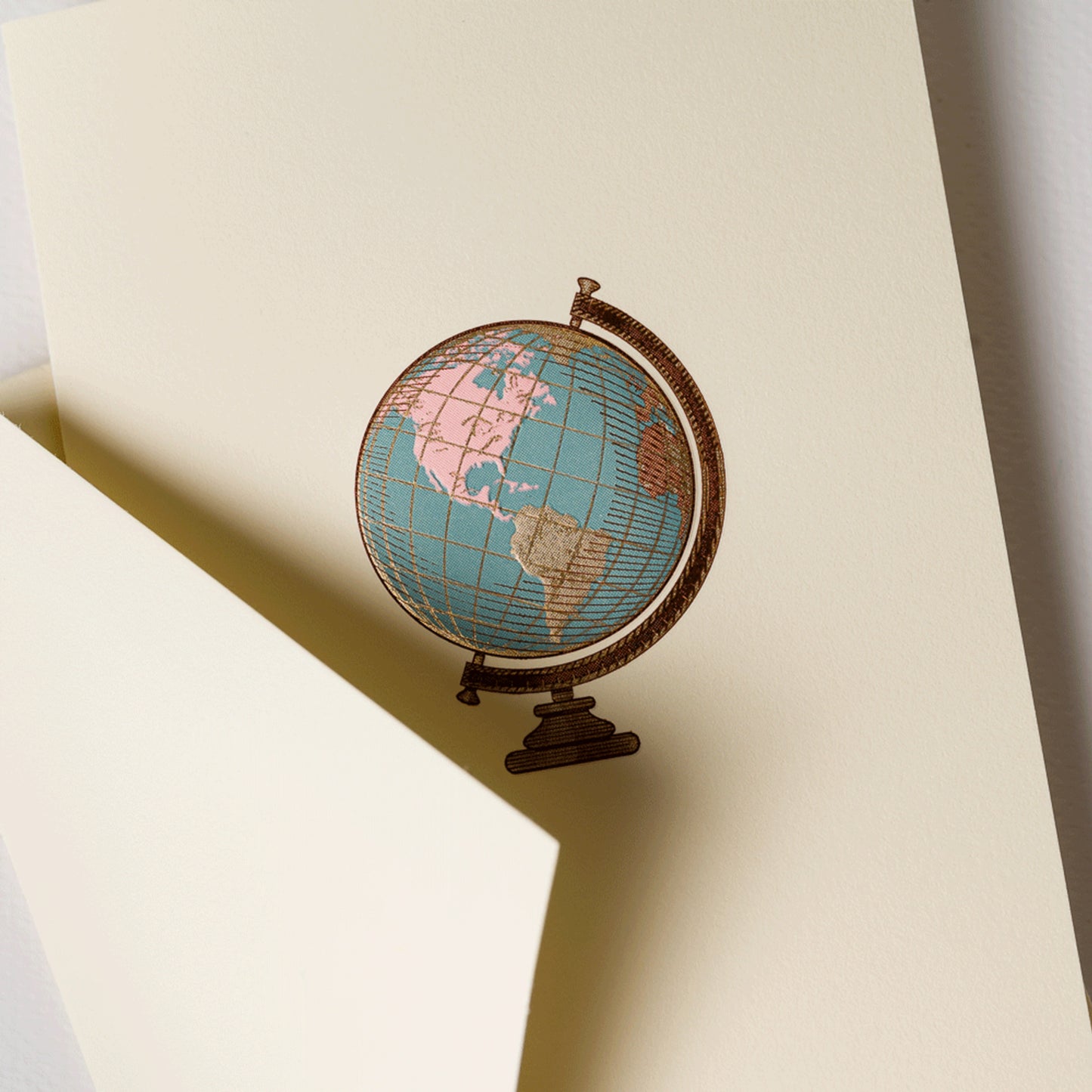 Crane - Vintage Globe Notes - 10 Notes / 10 Lined Envelopes