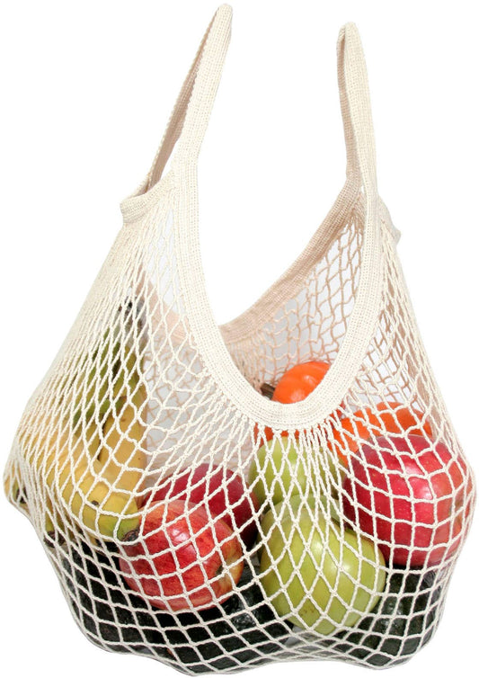 ECOBAGS - String Bag - Short Handle - Natural / Tan