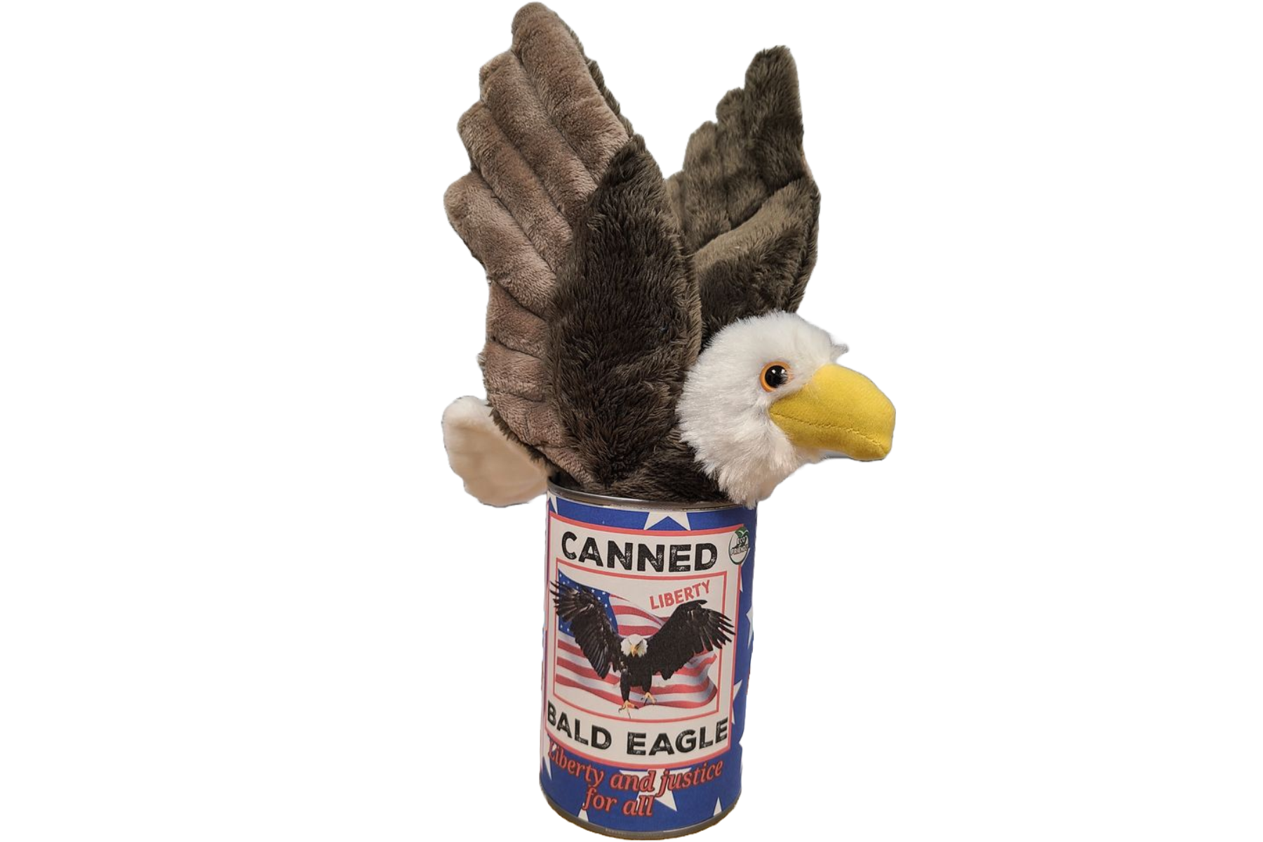 Canned Gifts - Liberty The Canned Bald Eagle - Stuffed Animal