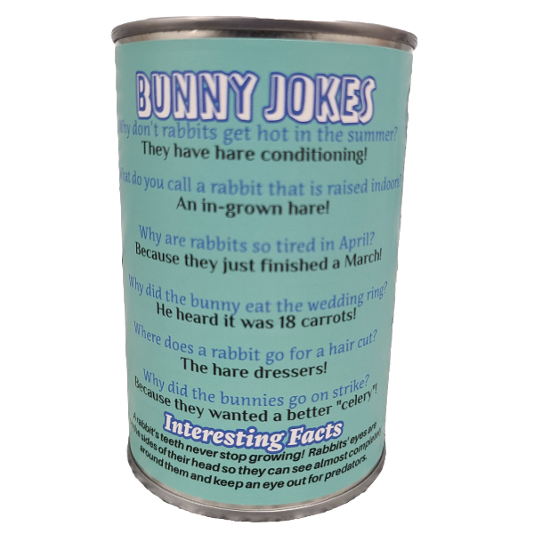 Canned Gifts - Flopsy The Canned Dutch Bunny - Stuffed Animal