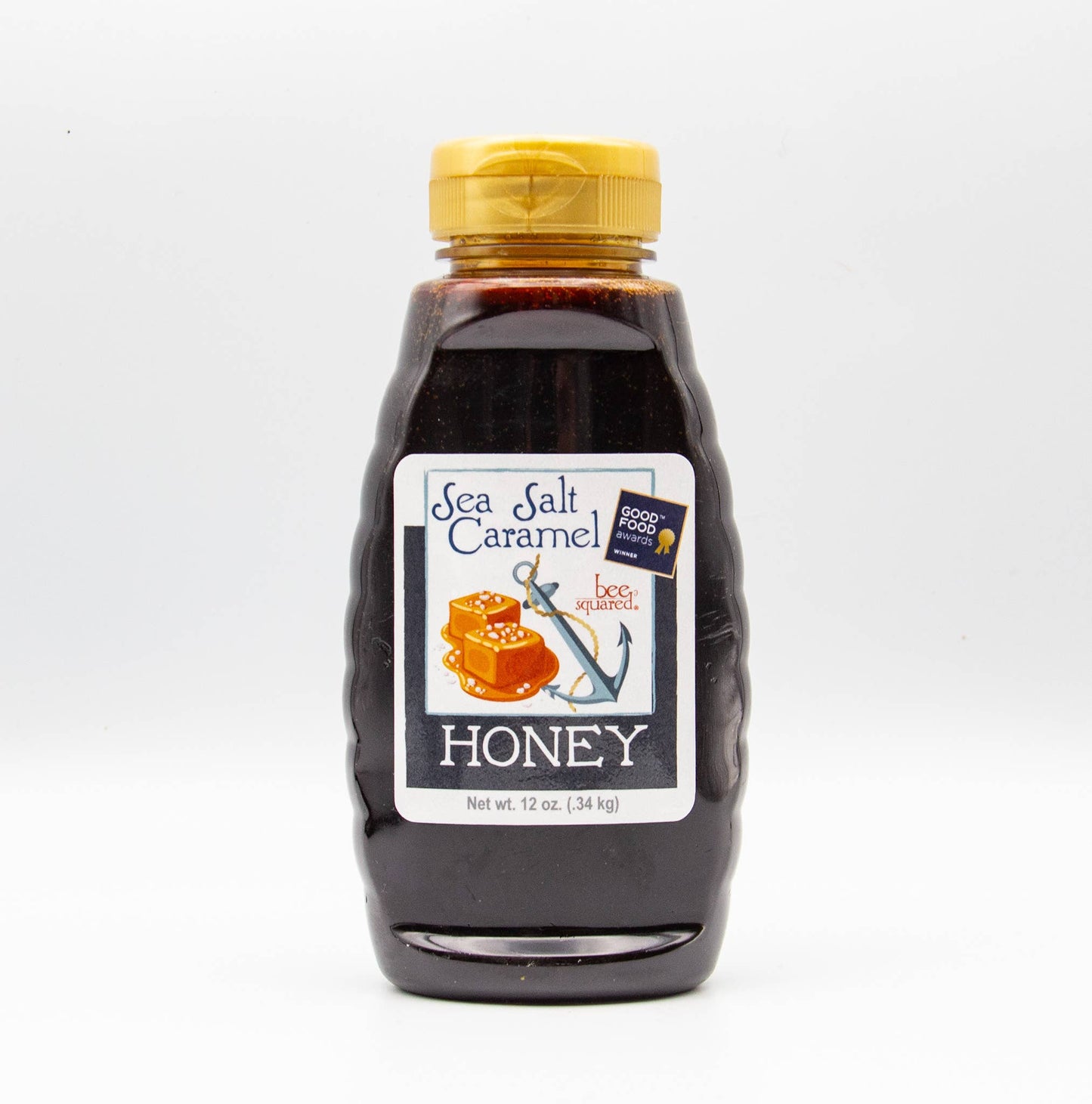 Bee Squared Apiaries - Sea Salt Caramel Honey - 12 oz. Squeeze Bottle