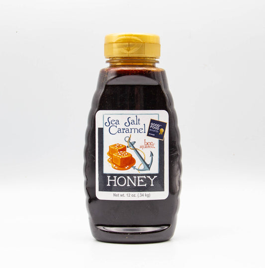 Bee Squared Apiaries - Sea Salt Caramel Honey - 12 oz. Squeeze Bottle