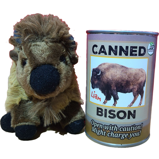 Canned Gifts - Liam The Canned Bison - Stuffed Animal