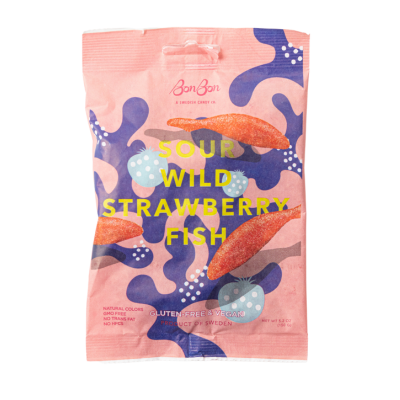 BonBon - Sour Wild Strawberry Fish - 5.2 oz. (150 g)