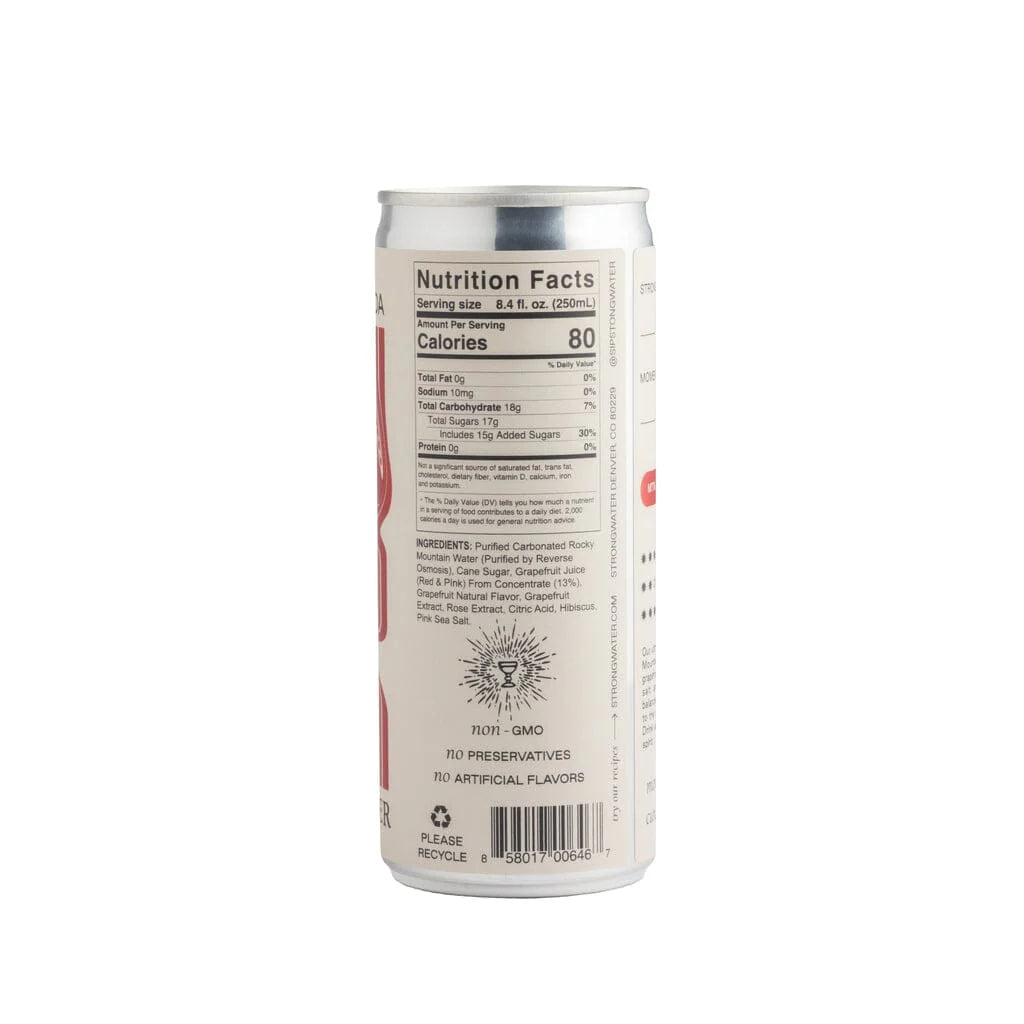 Strongwater - Grapefruit Soda - 4 pack - 250 mL each