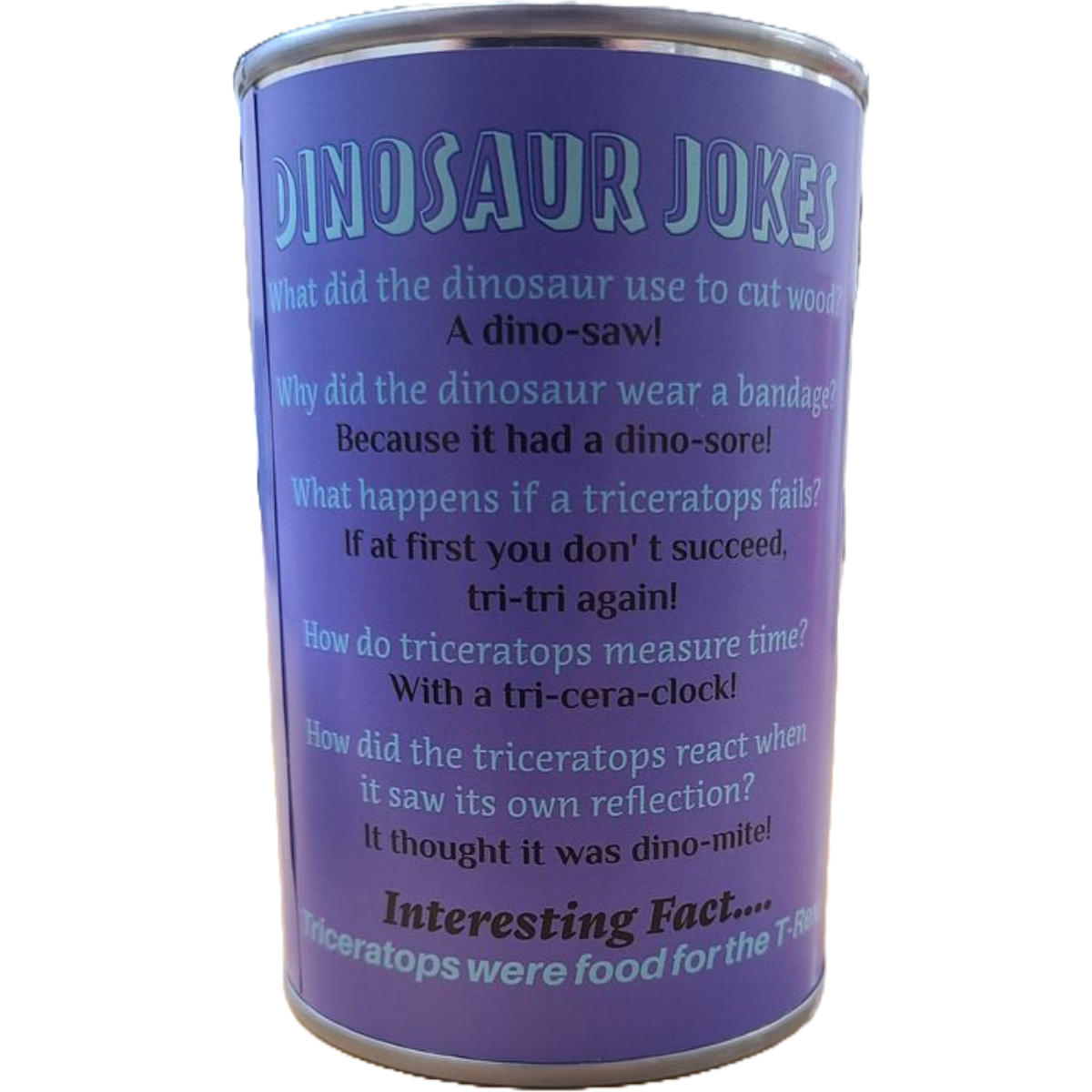 Canned Gifts - Spike The Canned Triceratops Dinosaur - Stuffed Animal