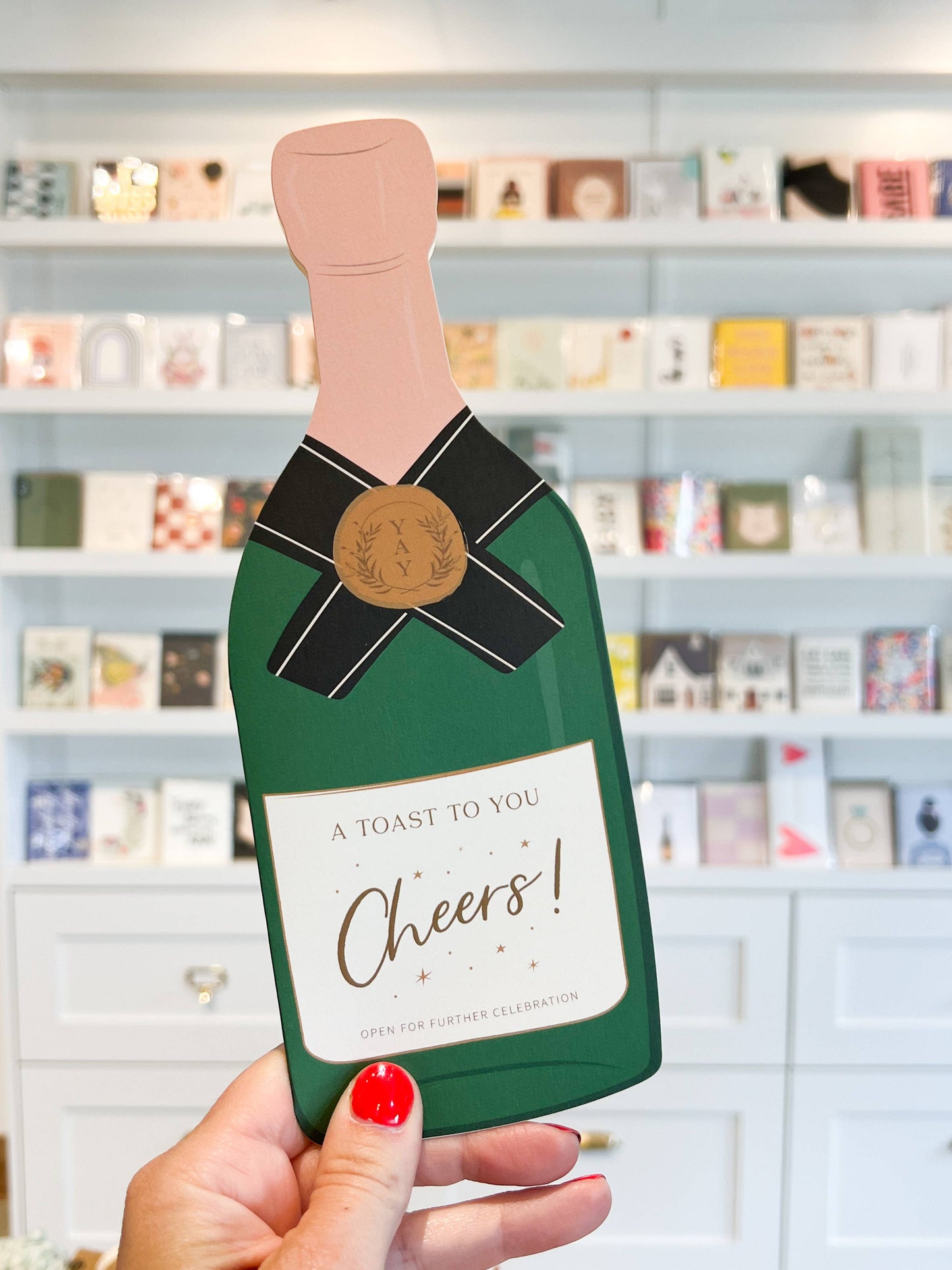 Ginger P. Designs - A Toast To You Champagne - Congratulations Greeting Card