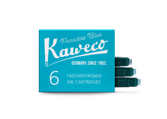 Kaweco - Ink Cartridges - Paradise Blue - 6 Cartridges