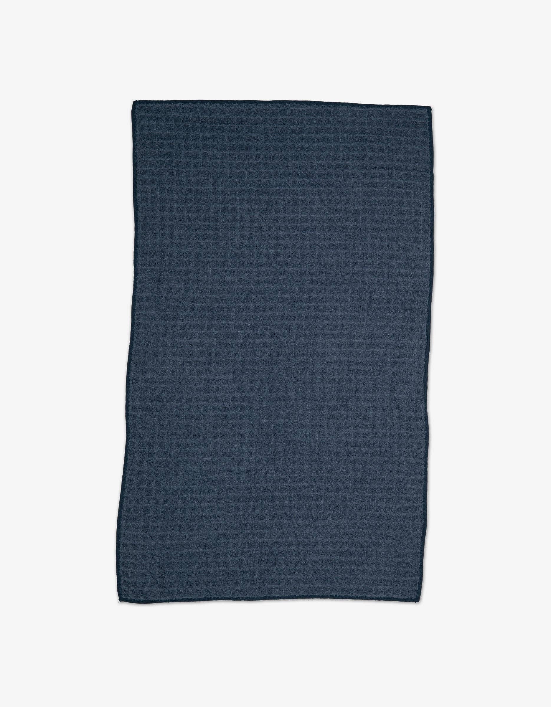 Geometry - Midnight Blue - Waffle Bath Towel