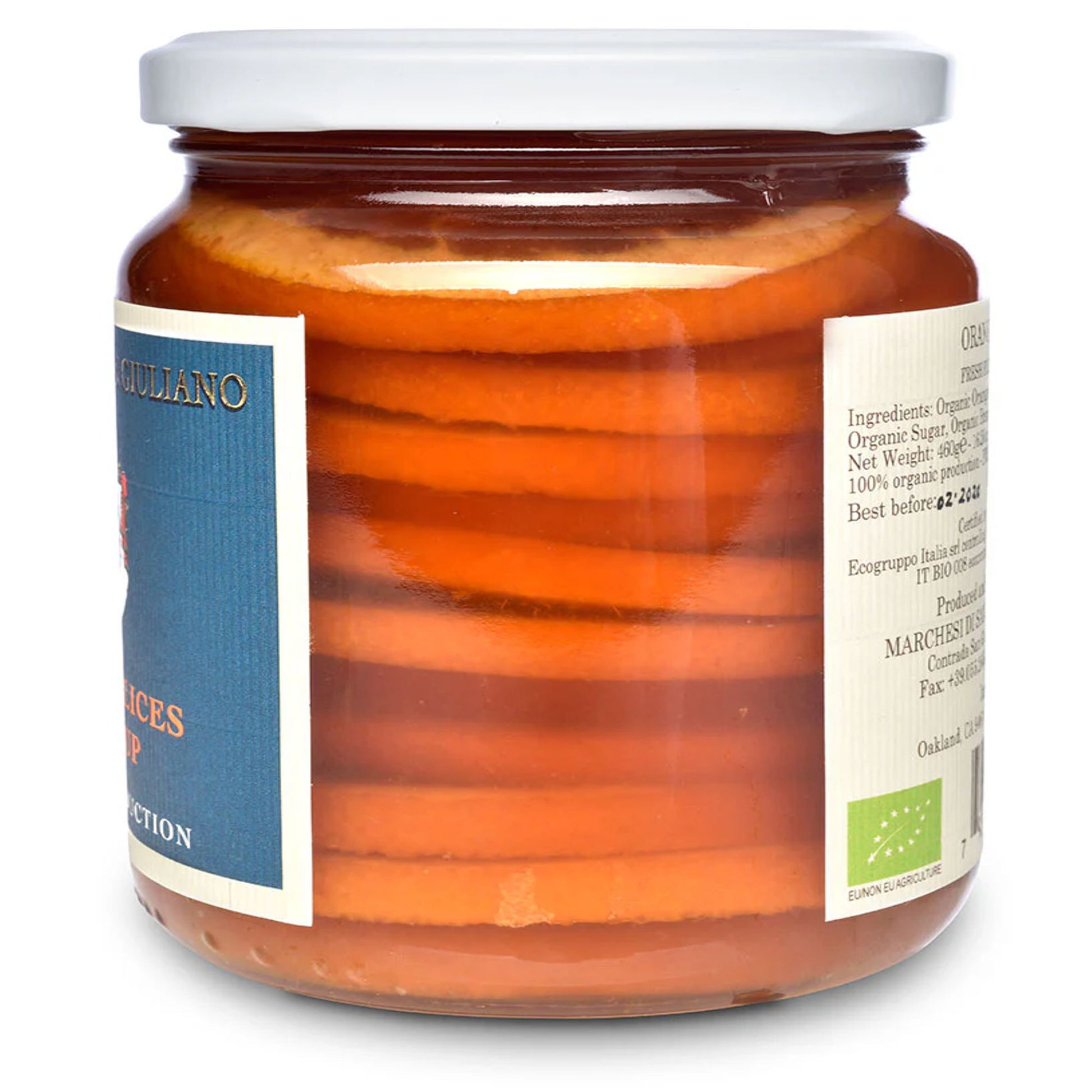 Marchesi di San Giuliano - Organic Sicilian Orange Slices in Syrup - 460 g
