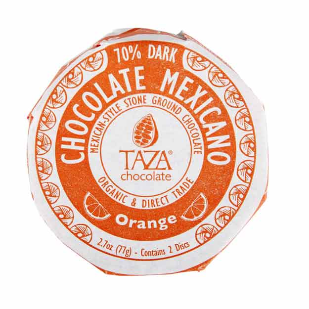 Taza Chocolate - Mexican-Style Stone Ground Chocolate - Orange - 2.7 oz.