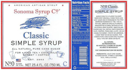 Sonoma Syrup Co. - Classic Simple Syrup - 12.7 oz.