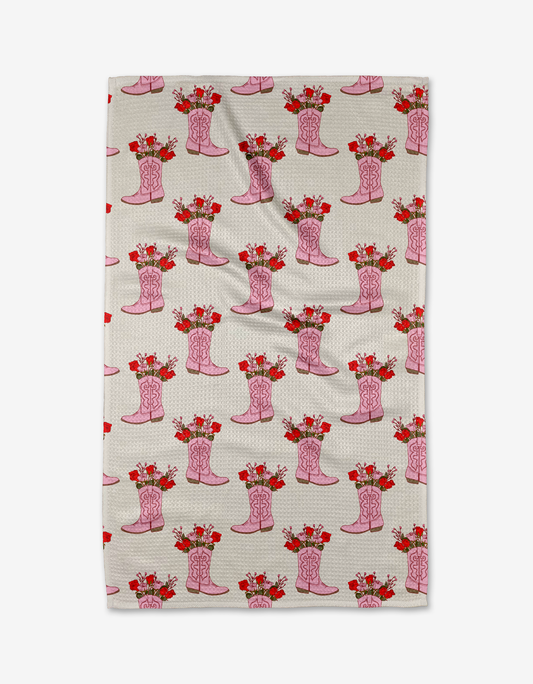 Geometry - Cowgirl Boots - Tea Towel
