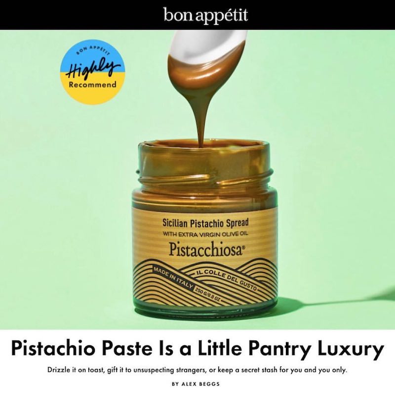 Il Colle Del Gusto - Pistacchiosa - Sicilian Pistachio Spread w/ Extra Virgin Olive Oil