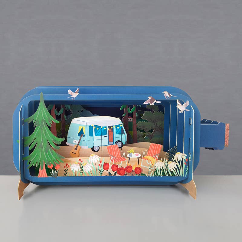 Alljoy Design - Message In A Bottle Pop Up Card - Camper Van