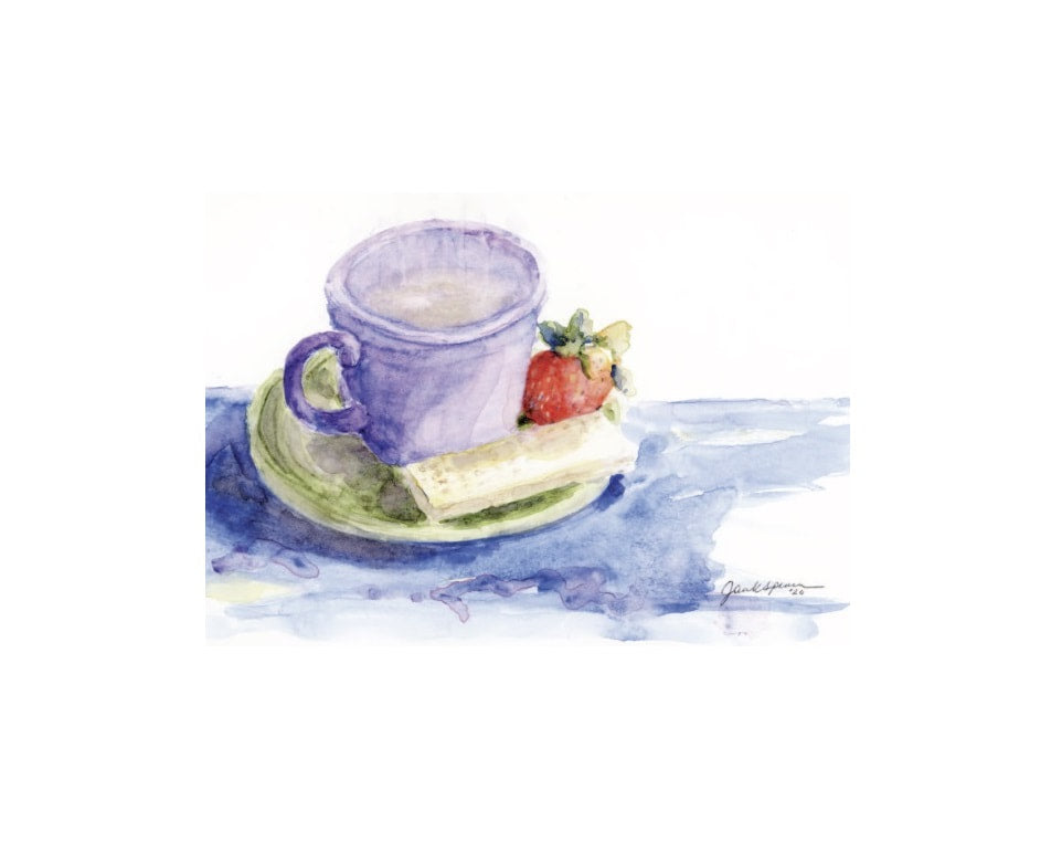 Jan Spencer - Watercolor Greeting Card - Treat Yourself