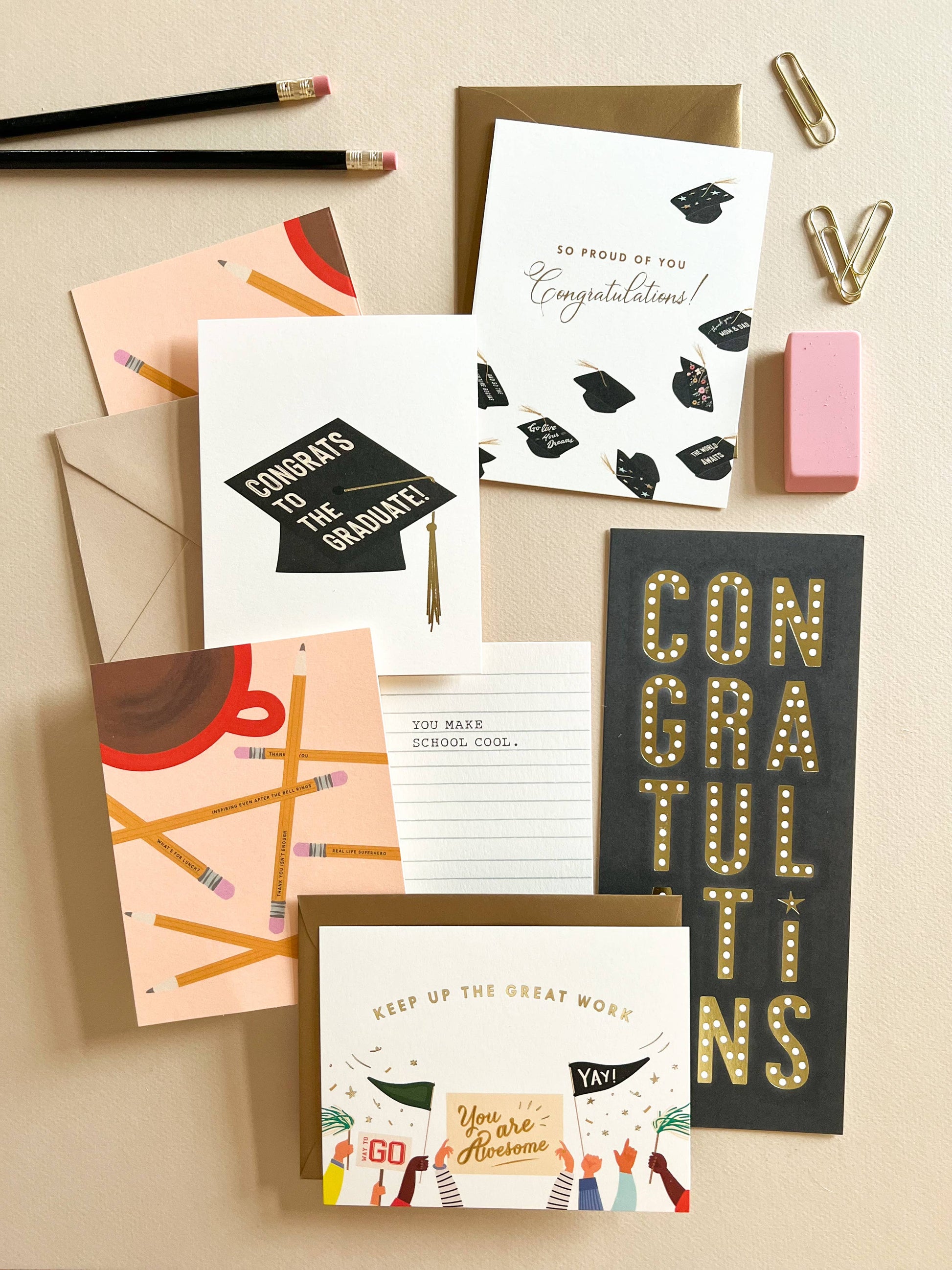 Ginger P. Designs - Flying Hats - Graduation Greeting Card
