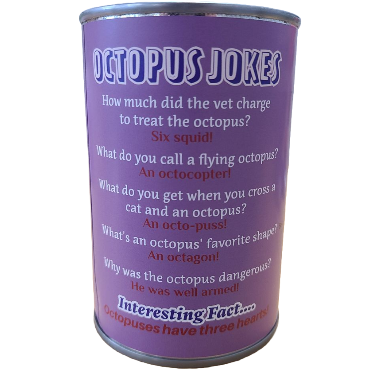 Canned Gifts - Inky The Canned Octopus - Stuffed Animal