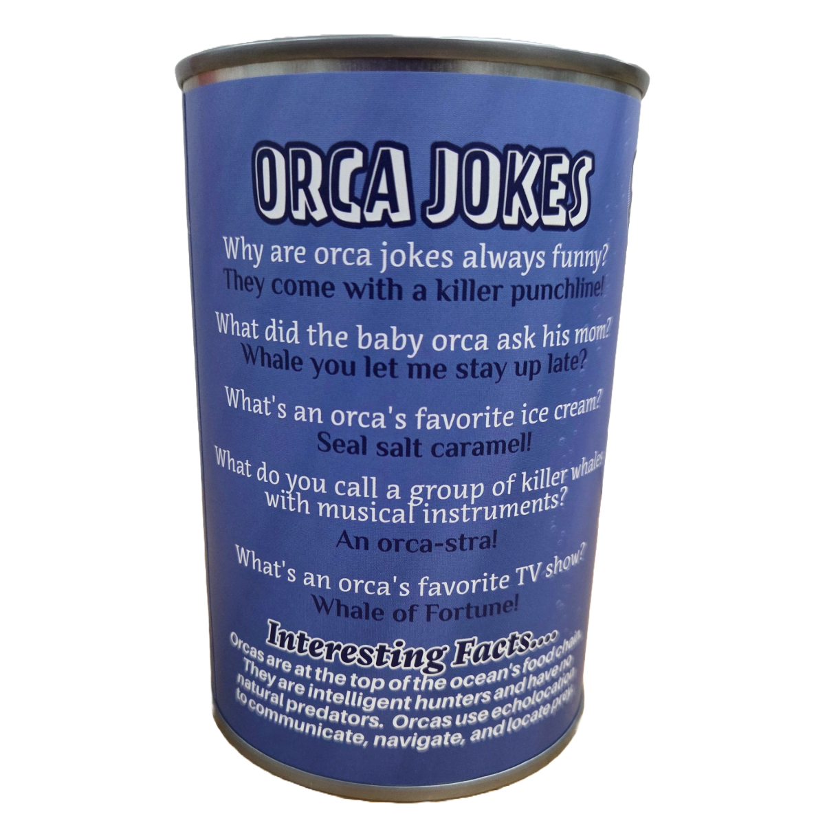 Canned Gifts - Finley The Canned Orca - Stuffed Animal