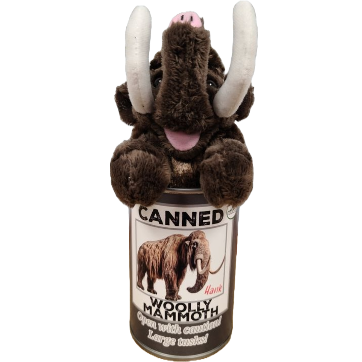 Canned Gifts - Hank The Canned Woolly Mammoth - Stuffed Animal