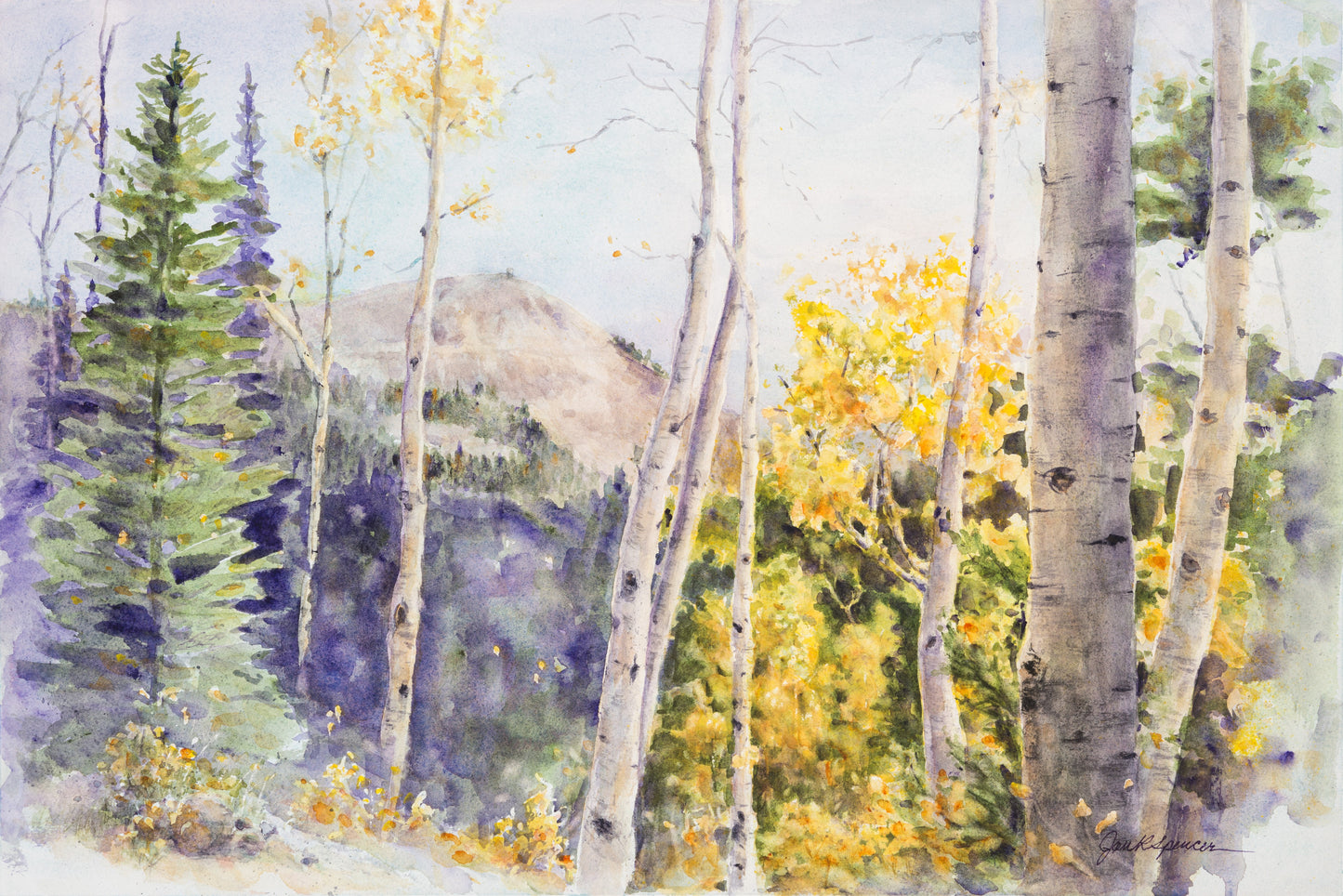 Jan Spencer - Watercolor Greeting Card - Autumn Symphony