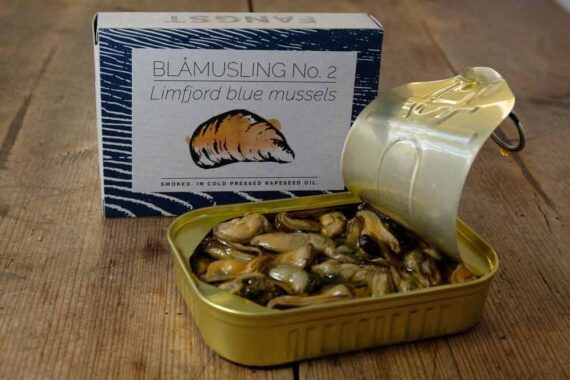 Fangst - Blåmusling No. 2 - Limfjord Blue Mussels Smoked In Cold Pressed Rapeseed Oil - 100 g