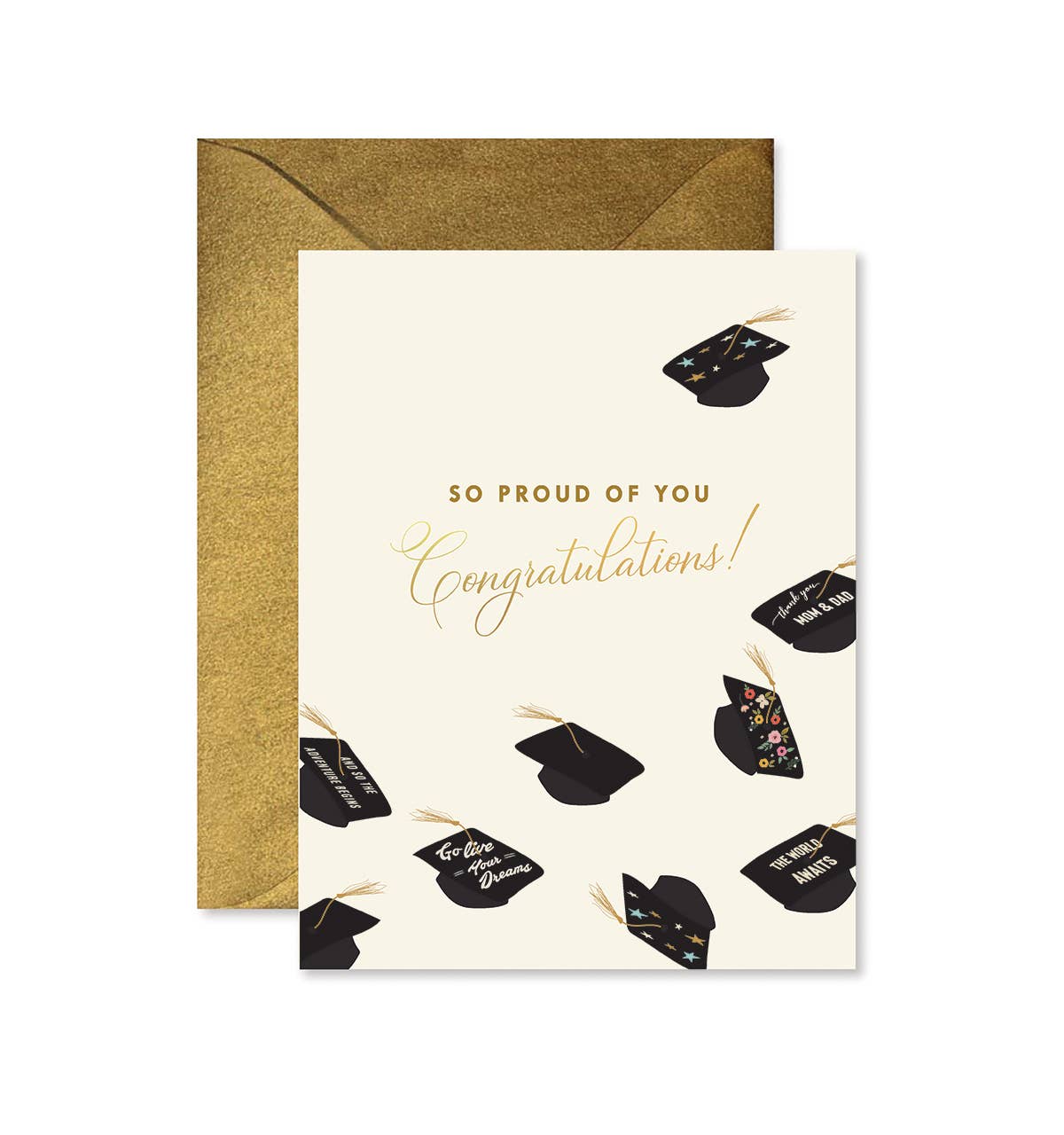 Ginger P. Designs - Flying Hats - Graduation Greeting Card