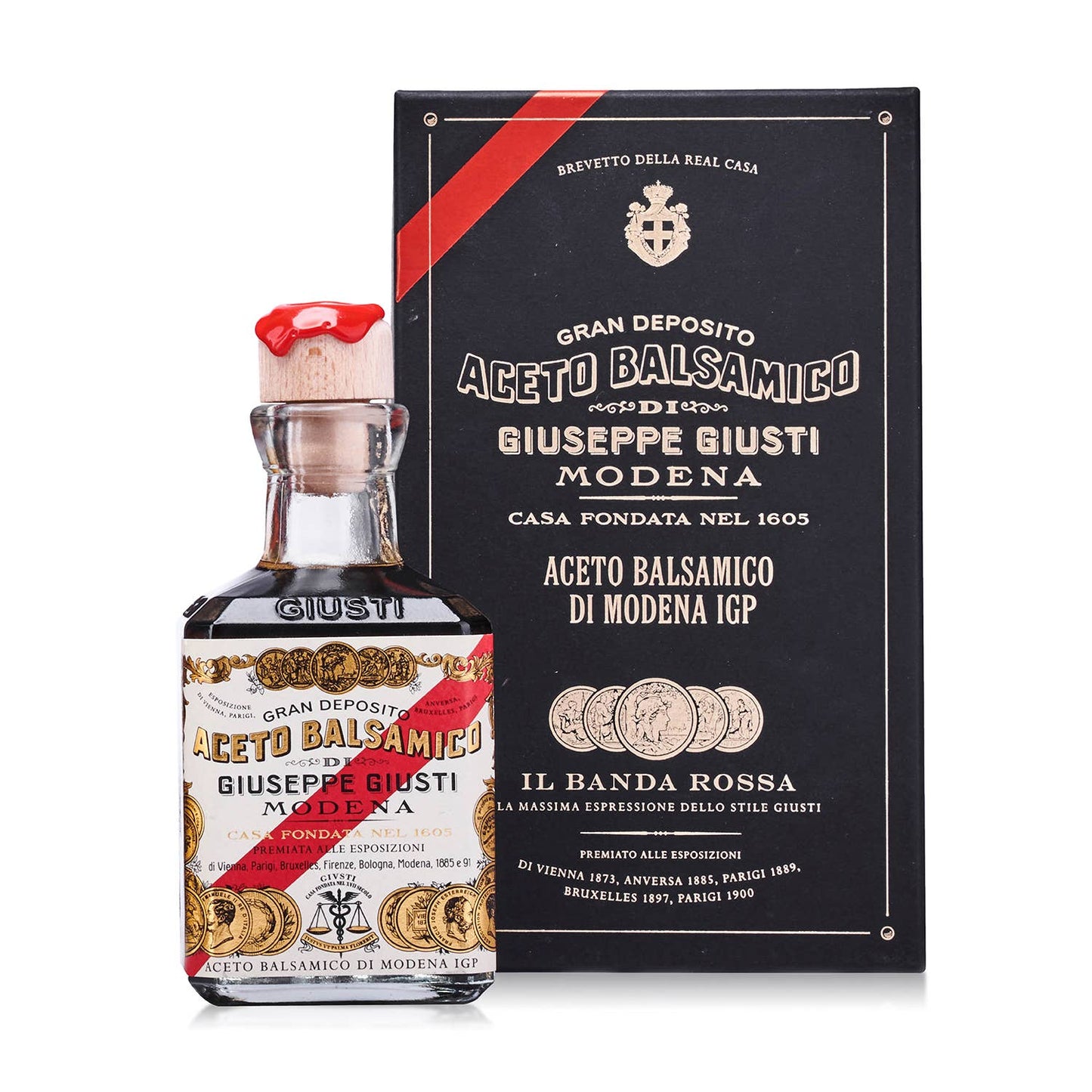 Giuseppe Giusti - 5 Gold Medals - Banda Rossa - Balsamic Vinegar - 20 Yr. - 3.38 oz. - Round Bottle