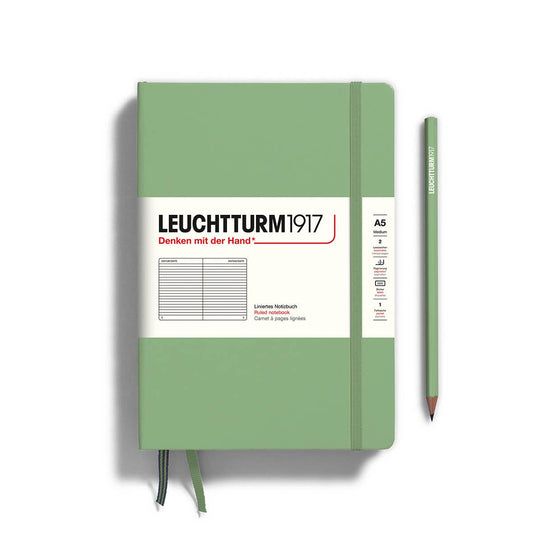 LEUCHTTURM1917 - Notebooks - Medium (A5) - Ruled, Hardcover, Sage