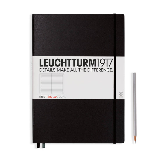 LEUCHTTURM1917 - Notebooks - Master Classic (A4+) - 235 Pages - Ruled, Black