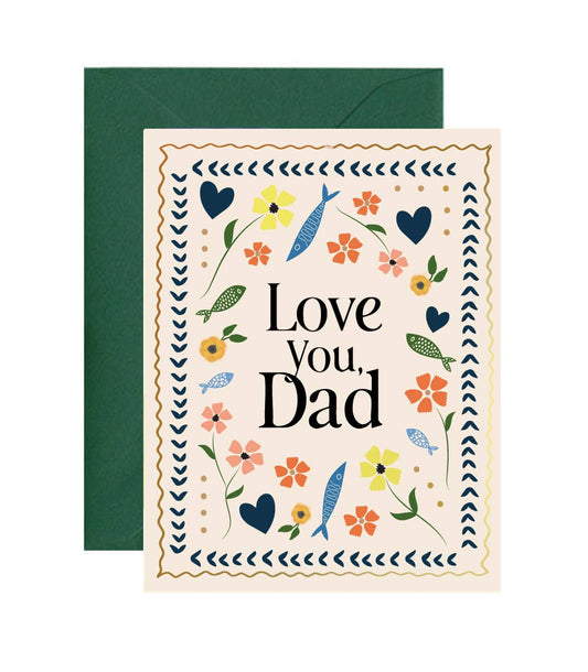 Ginger P. Designs - Mosaic Dad Floral Father's Day - Greeting Card