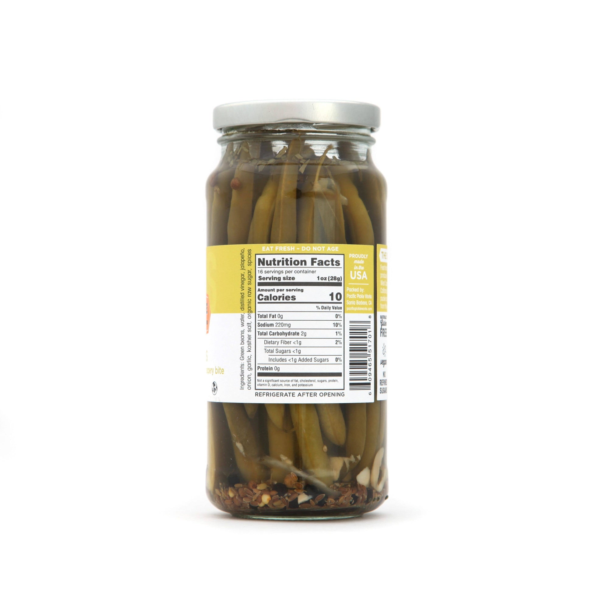 Pacific Pickle Works - Jalabeaños - Pickled Green Beans - 16 oz.